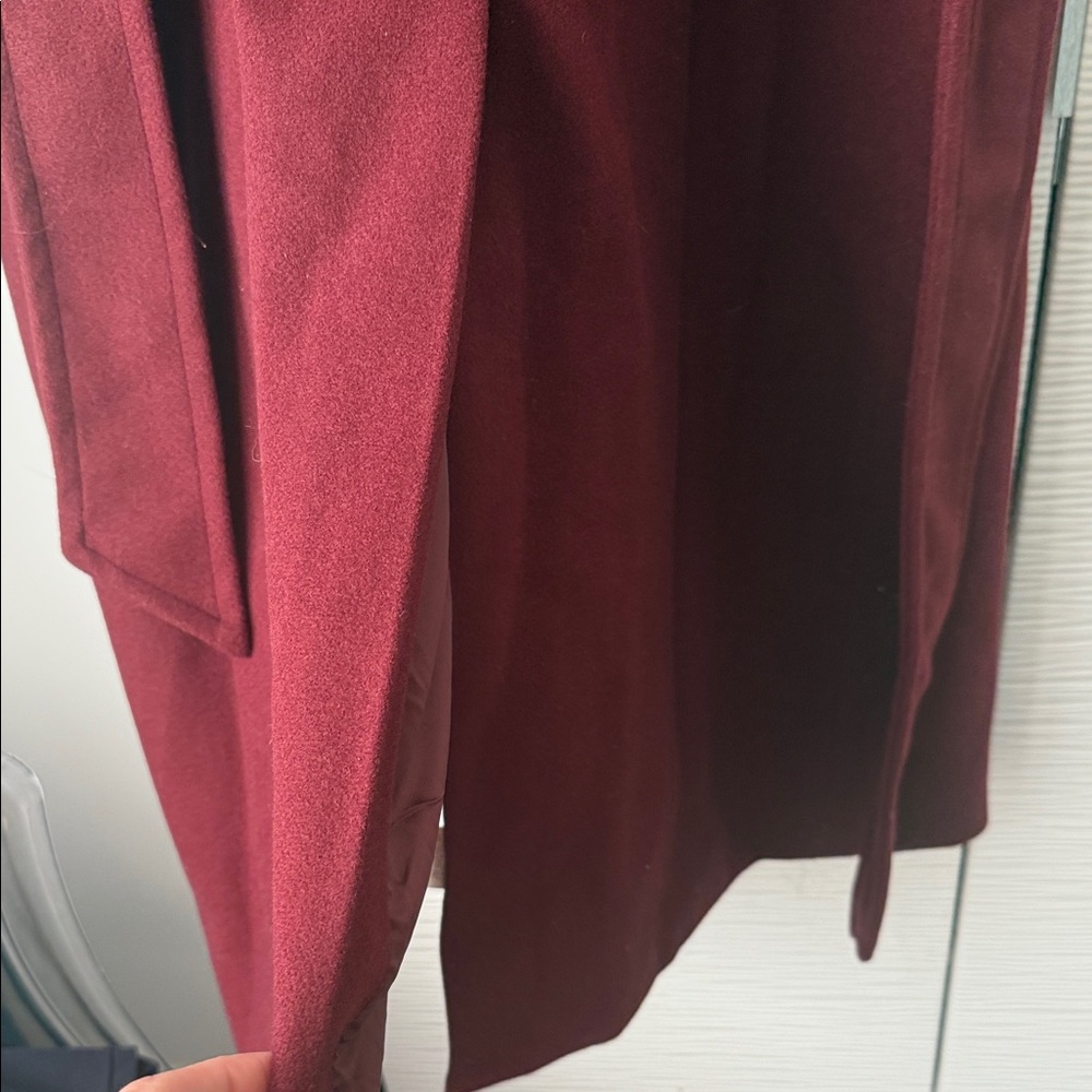Anwesta Elegant Burgundy Felt Women's Coat Sz 4 NWT - Picture 10 of 12